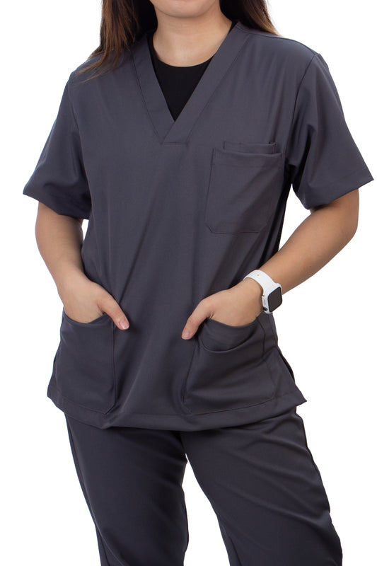 Scrub Suit Set - Dark Grey (Unisex)