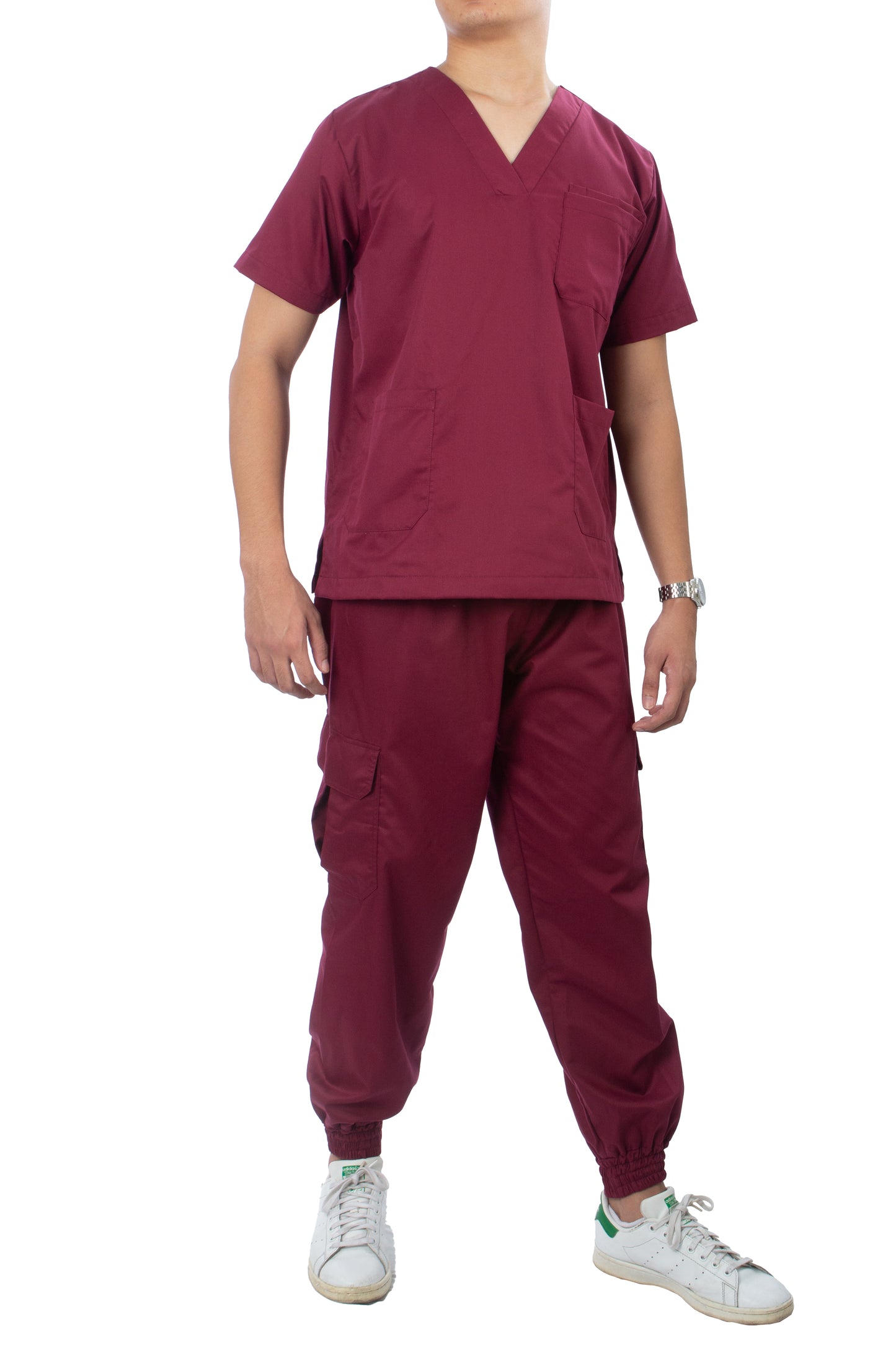 Scrub Suit Set - Maroon (Unisex)